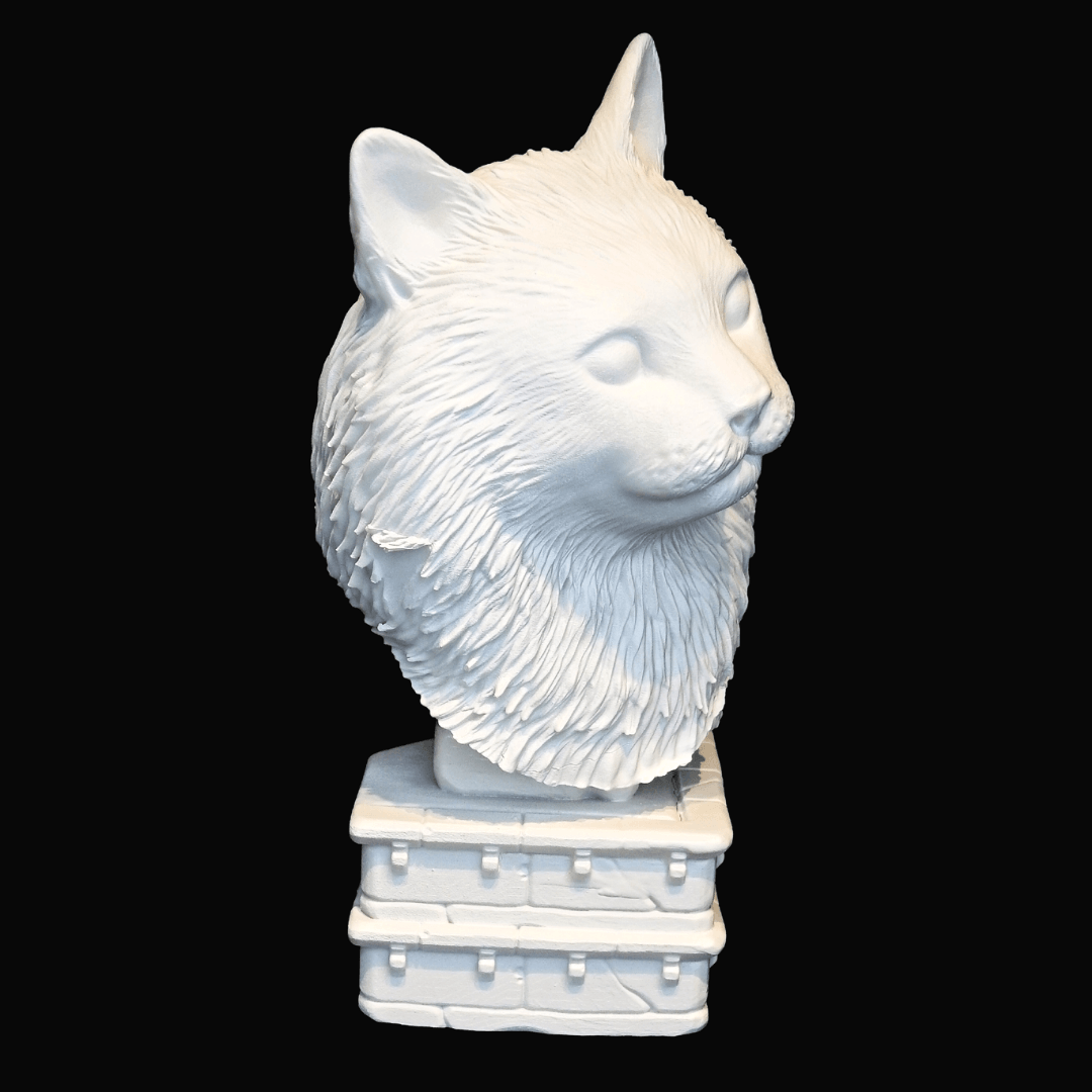 Long-haired cat urn