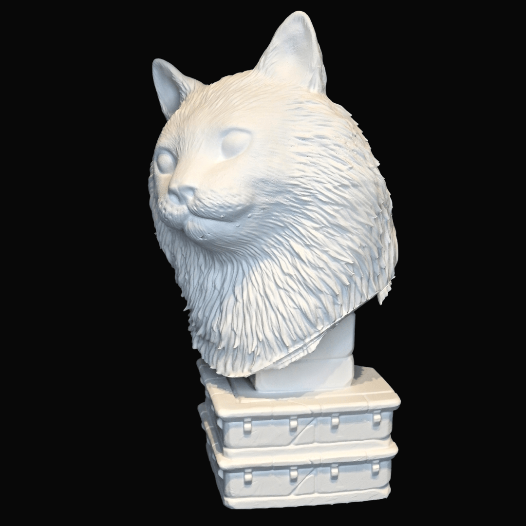 Long-haired cat urn